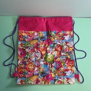 2013 Shopkins Sling Drawstring Tote Bag, Kids Backpack Bag